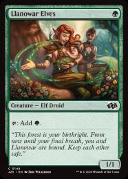 MTG エルフ　デッキパーツ　ラノワールのエルフ　スリーブ70枚付き　モダン MTG】(JPN)(FOIL)(ショーケース) フラクチャー仕様)ラノワールの