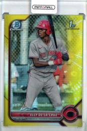2022 Bowman Chrome Elly De La Cruz Yellow Refractors【10/75】 Cincinatti Reds