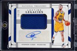 2021-22 Panini National Treasures Stephen Curry Lasting Legacies Jersey Autographs #27【18/25】 Golden State Warriors