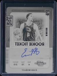 2021-22 Panini Contenders Optic Evan Mobley Printing Plates Black #138 Autograph【1/1】 Cleveland Cavaliers