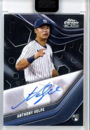2023 Topps Chrome Black Anthony Volpe Autographs New York Yankees