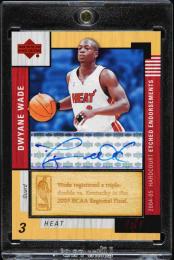 2004-05 Upper Deck Hardcourt  Dwyane Wade #DW Etched Endorsements Autograph 【1/1】 Miami Heat