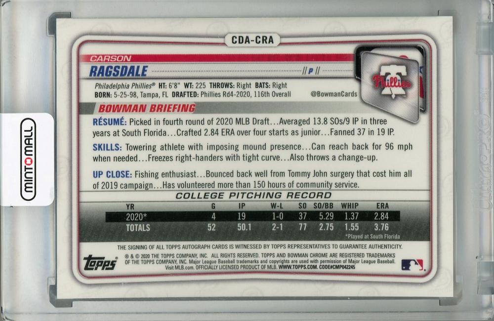 ミントモール / MINT 浦和店 / 2020 Topps Bowman Draft Philadelphia Phillies