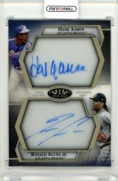 2012　TOPPS TIER ONE　Hank Aaron &Ronald Acuna Jr	Dual Autograph　Card　01/10
