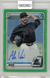 2020 Bowman Chrome Alex Vesia Prospect Autographs Green Refractors【42/99】 Miami Marlins