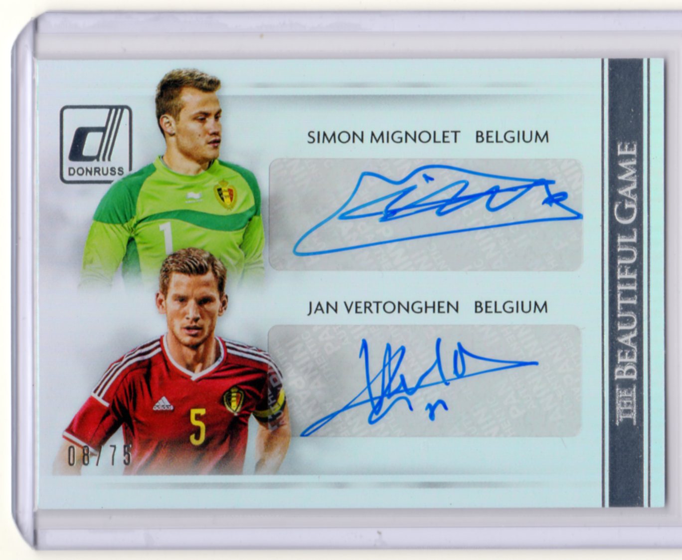 ミントモール Mint 福岡店 15 Panini Donruss Mignolet Vertonghen ミニョレ フェルトンゲン コンボ直筆サインカード Combo 8 75 ミントモール Mint 福岡店 15 Panini Donruss Mignolet Vertonghen ミニョレ フェルトンゲン コンボ直筆サインカード Combo 8 75