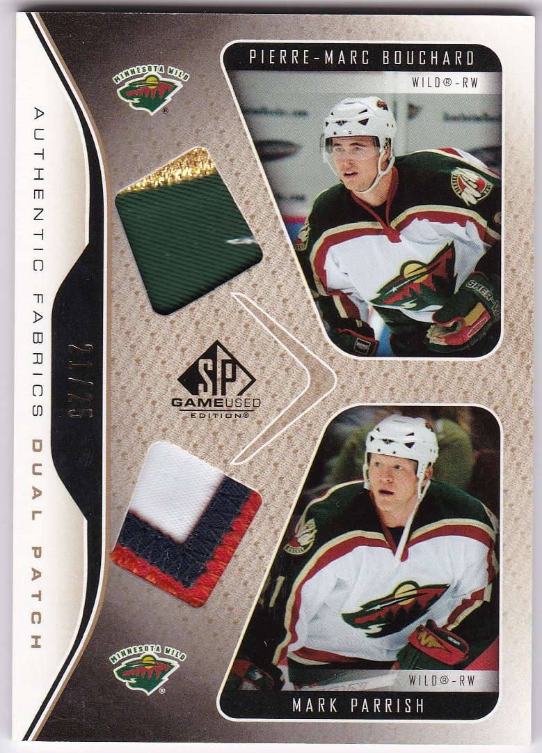 NHL 2006-07 SP Game Used Authentic Fabrics Dual Patches / MARK PARRISH/PIERRE-MARC BOUCHARD 【21/25】