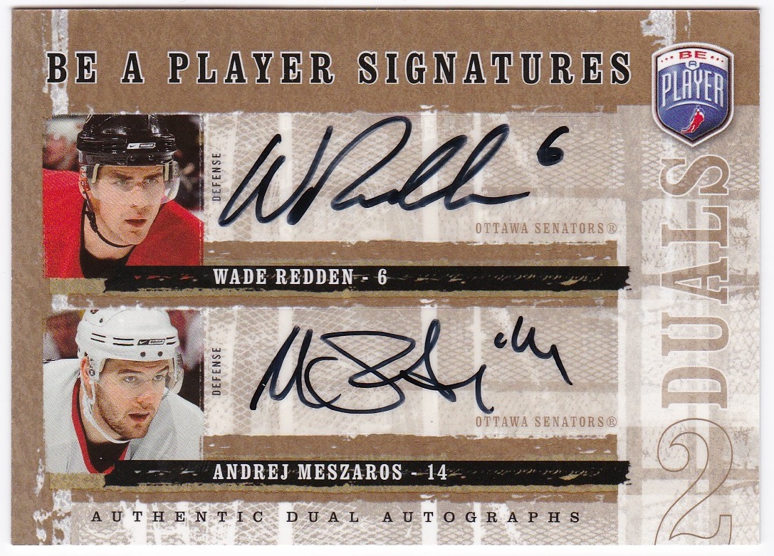 NHL 2006-07 Be A Player Signatures Duals / WADE REDDEN/ANDREJ MESZAROS